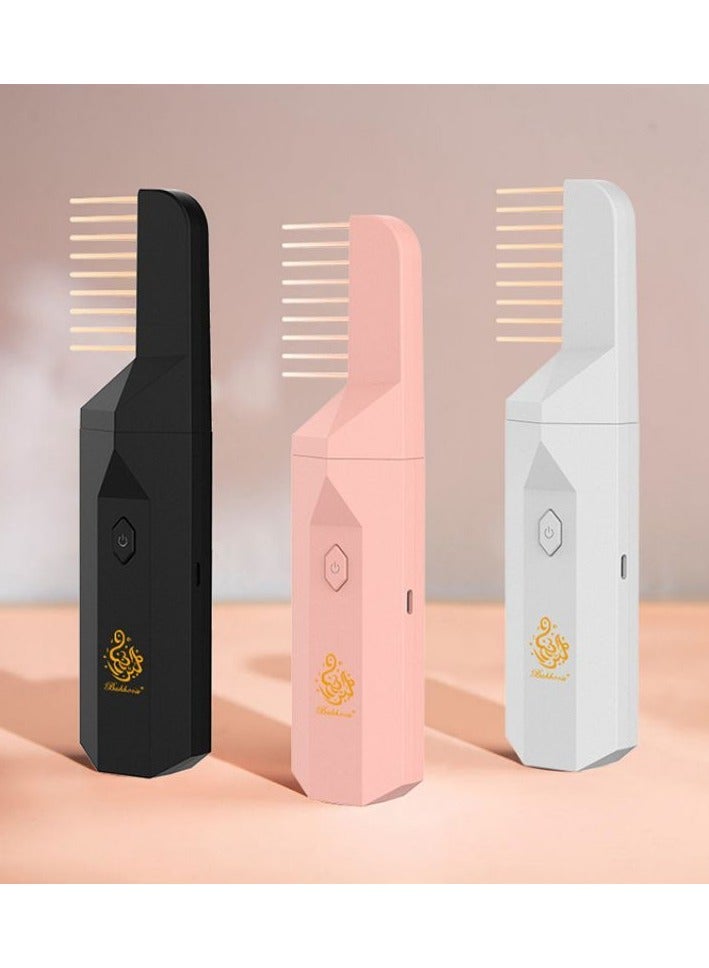 ريوكل جهاز العلاج بالروائح العطرية الإلكتروني - مبخرة محمولة ثنائية الاستخدام مع رأس مشط (أسود) - Image 3