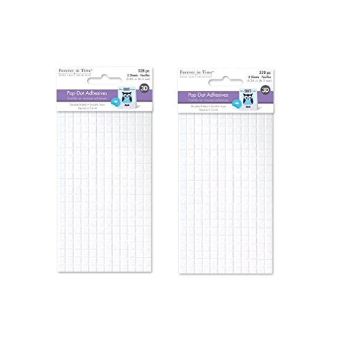 Forever in Time PD108 3D Pop Dots Square Dual-Adhesive Foam Mount, 1/4-Inch, 528 Per Package (2-(Pack)) - Image 1