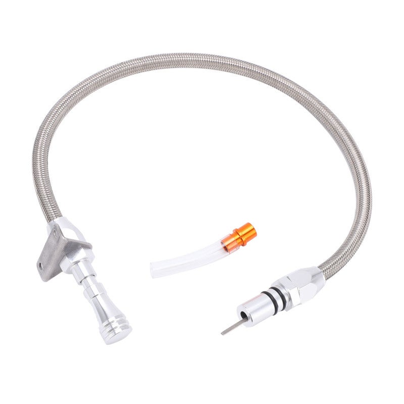Flexible Transmission Dipstick: 26 Inch Polished Aluminum Handle - Easy Installation Replacement Dipstick for SBC BBC TH350 TH400 Turbo Transmission Engine Compartment Maintenance - Image 4