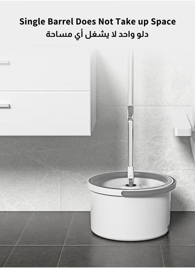 Microfiber Mop and Bucket Set with Water Filtration System - Self Cleaning/Dry/Wet, All-in-One Floor Mop for Hardwood and Tile Home - (5 Pads)
