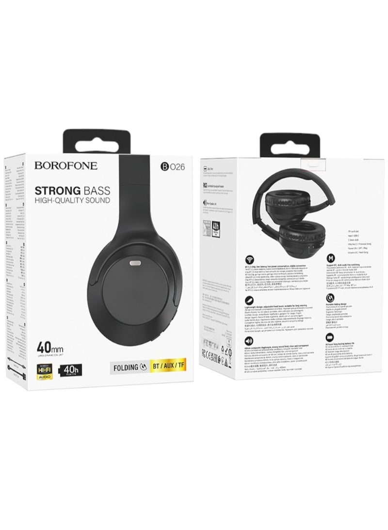 BOROFONE ON-EAR headphones Wireless Bluetooth 5.3 Borofone BO26 Glamour AUX TF - Image 4