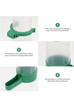 Generic Bird Feeder Automatic Water Bottle Drinker Container Food Dispenser Pet Plastic Waterer Clip For Parrots Hanging In Cage Budgie Cockatiel Lovebirds  - Image 5