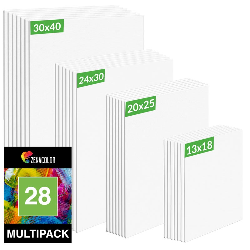 Canvas Painting Set of 28 Canvas  Multi Sizes  13 x 18 cm 20 x 25 cm 24 x 30 cm 30 x 40 cm  All Types of Painting