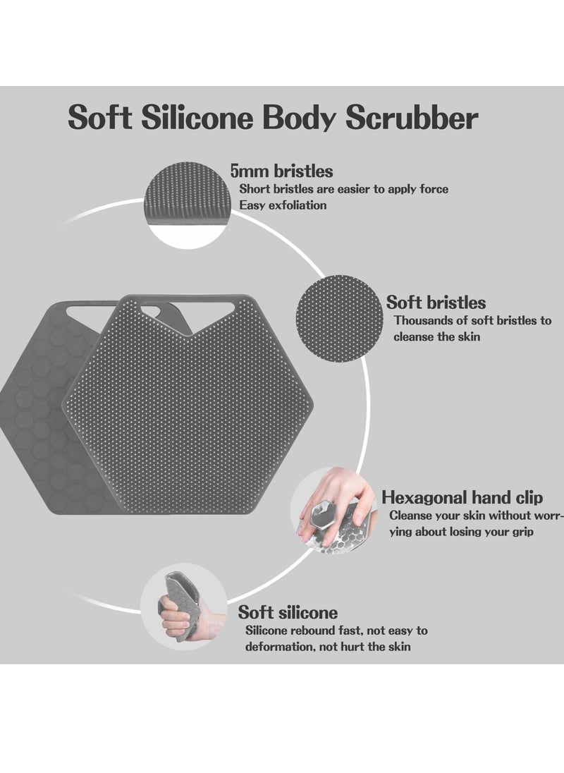 Generic - Silicone Body Scrubber & Storage Hook Set - Ultimate Shower Accessory with Non-Slip Grip for a Luxurious Bath Experience - Image 1