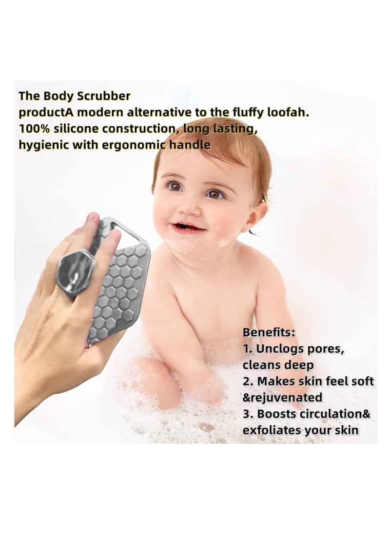 Generic - Silicone Body Scrubber & Storage Hook Set - Ultimate Shower Accessory with Non-Slip Grip for a Luxurious Bath Experience - Image 1