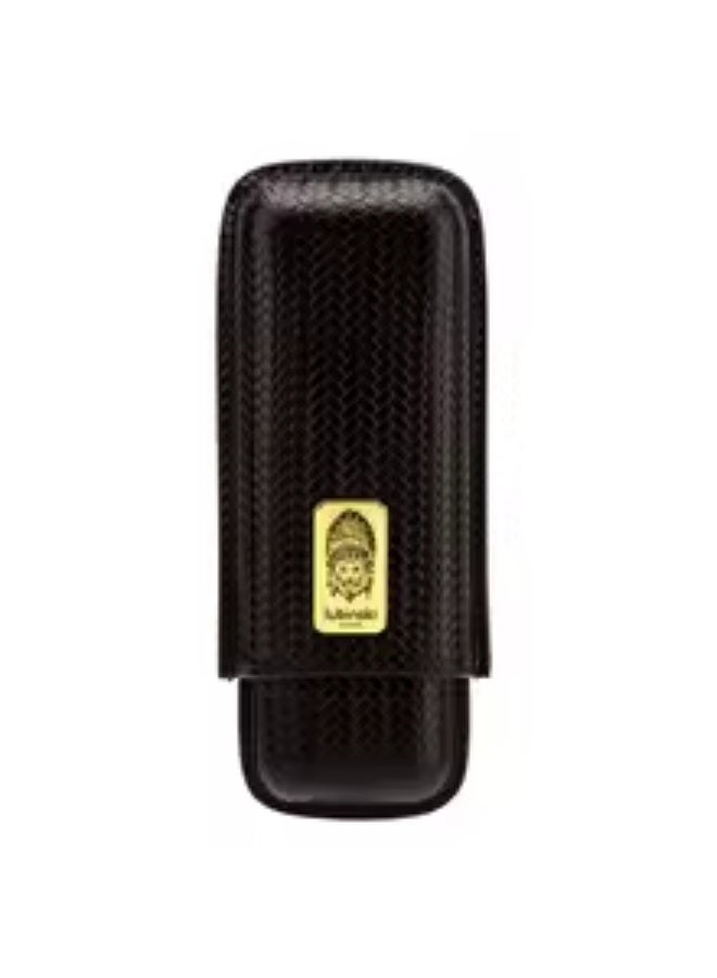 Lubinski New Series Genuine Leather Double Cigar Case - Black | CAPICITY 2 - Image 1