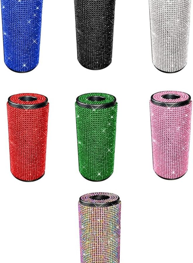 حامل علبة المناديل البلورية الحمراء للسيارة، ماس إبداعي، زخرفة داخلية، إكسسوارات منزلية - Image 5