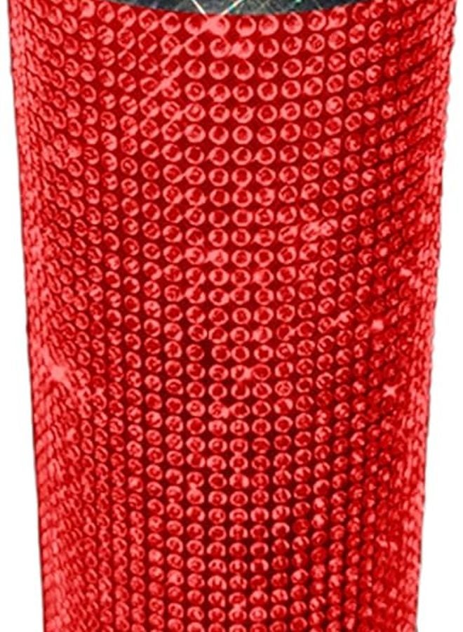 حامل علبة المناديل البلورية الحمراء للسيارة، ماس إبداعي، زخرفة داخلية، إكسسوارات منزلية - Image 2