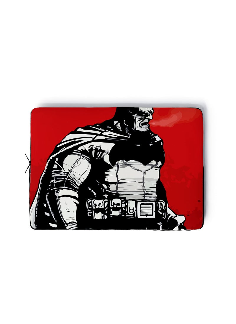 LOUD UNIVERSE Laptop Sleeve 15 inch Batman Dark Knight Retro Comic Red Aesthetic Tablet Sleeve - Image 1