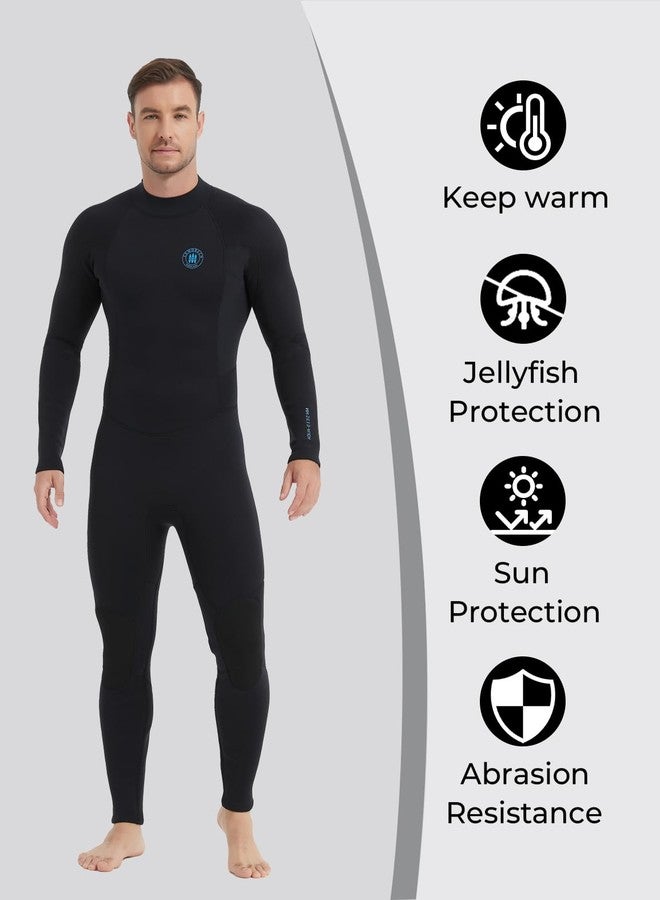 Lemorecn Wetsuit Men 3/2mm Back Zip Full Wetsuit for Men(3131-L) - Image 5