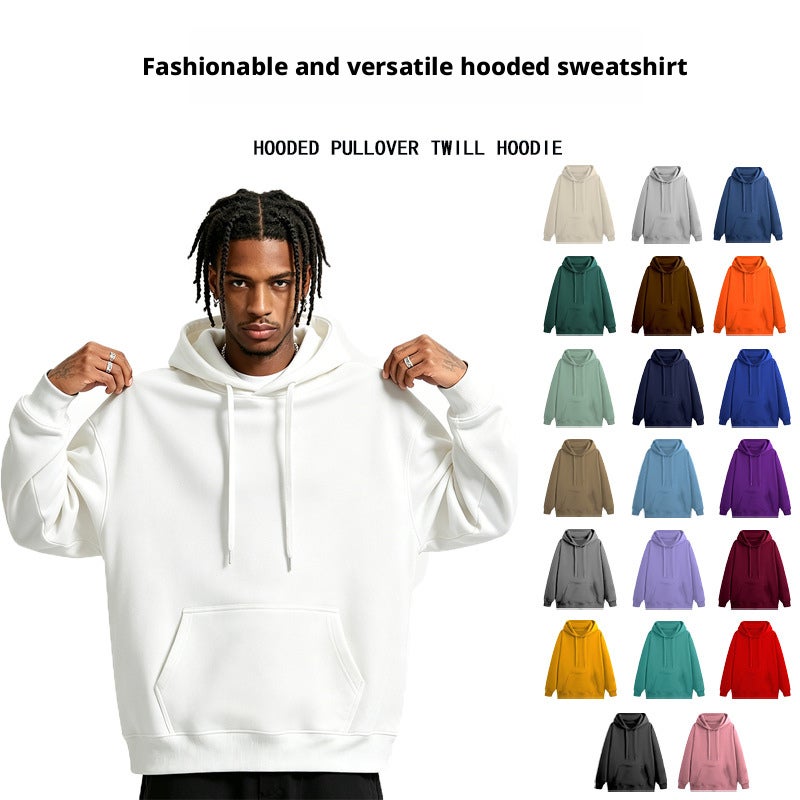 Men's Retro Fleece Hoodie with Custom Logo - Image 1