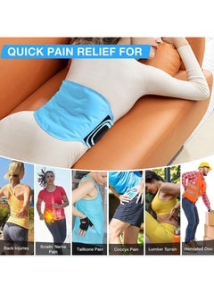 Ru syanl Ice Pack for Lower Back Pain Relief Reusable Gel Back Ice Pack with Dual Straps Soft Plush Lining and Silky Nylon Fabric Design Back Wrap with Hot Cold Therapy for Hip Waist Lumbar  - Image 5