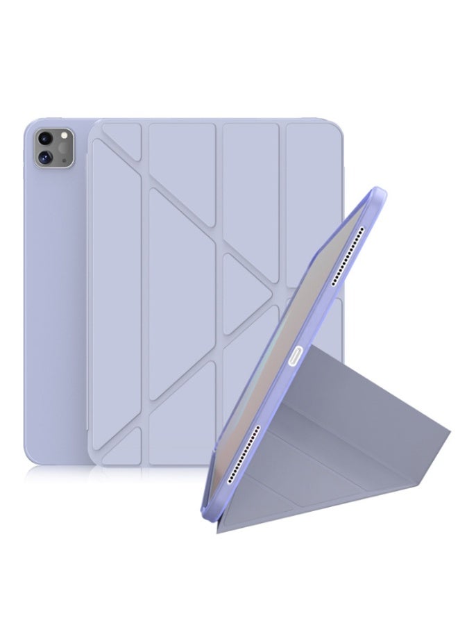 eGreen99 for iPad Air 13 inch (2024 6th M2 / 2025 7th M3 / 2026 8th M4) / ipad Pro 12.9 inch (22/21/20/18) Case Cover, Honeycomb 4+Y-Shaped Design, Multi Angle, Automatic Wake-Up/Sleep, Comfortable Skin Touch, Ultra-Thin Y-Shaped Bracket Protective Cover, Soft Tpu Back,Lavender Grey - Image 1