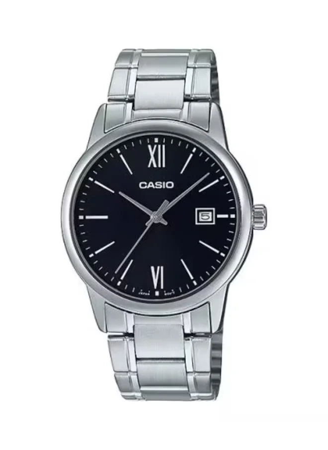 CASIO Men's Analog Display Watch With Silver Stainless Steel Strap - MTP-V002D-1B3UDF