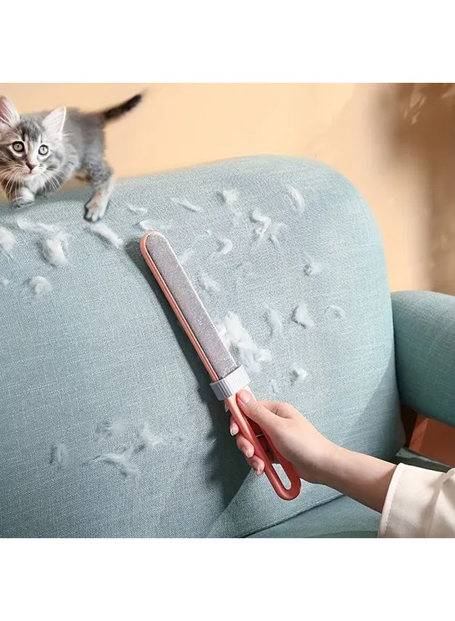 1pc Double Sided Static Hair Remover Brush Manual Pet Clothes Dehairing Tool - Image 1