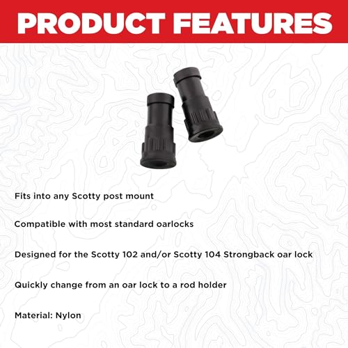 Scotty #103 Oar Lock Post Adapter , Black - Image 2