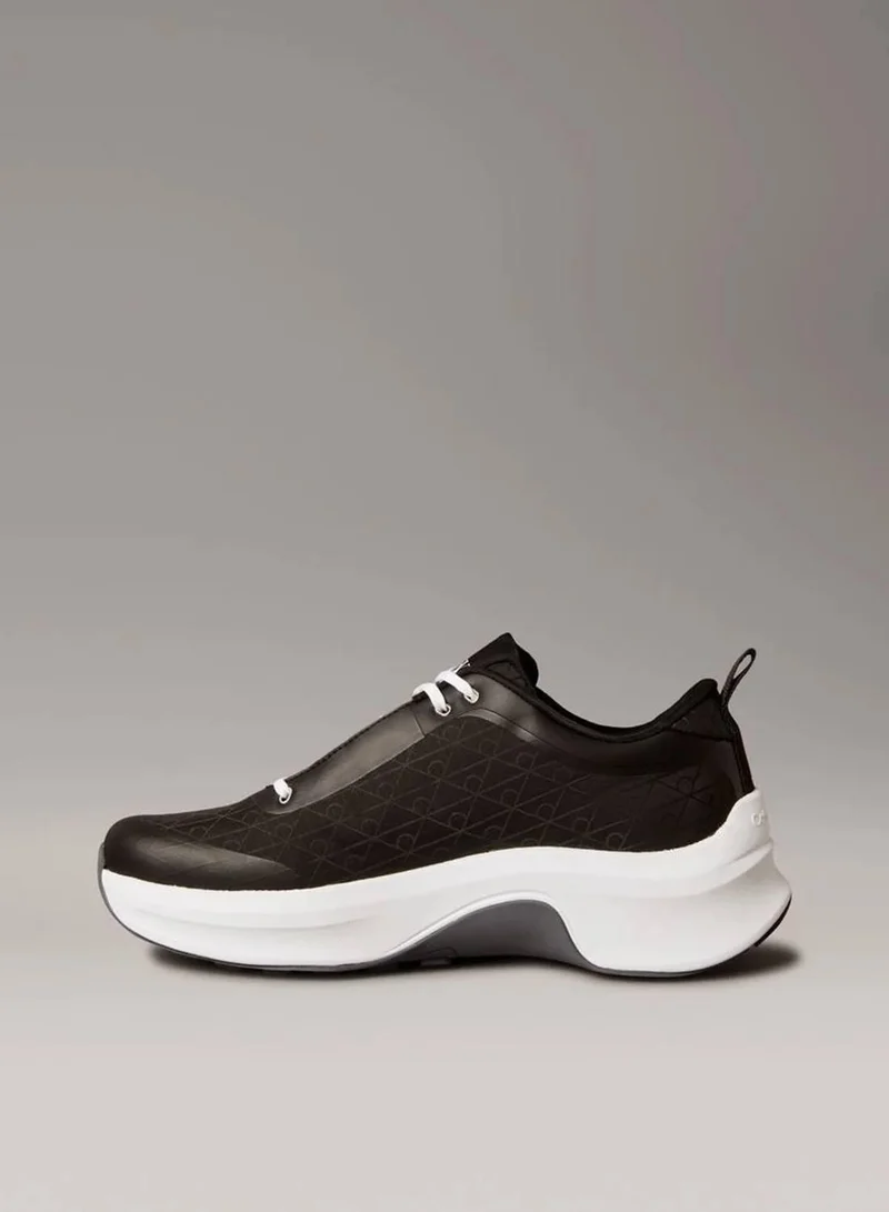 Calvin Klein Black/Coal Emblem Logo Chunky Runner Trainers for Men | Best Price UAE