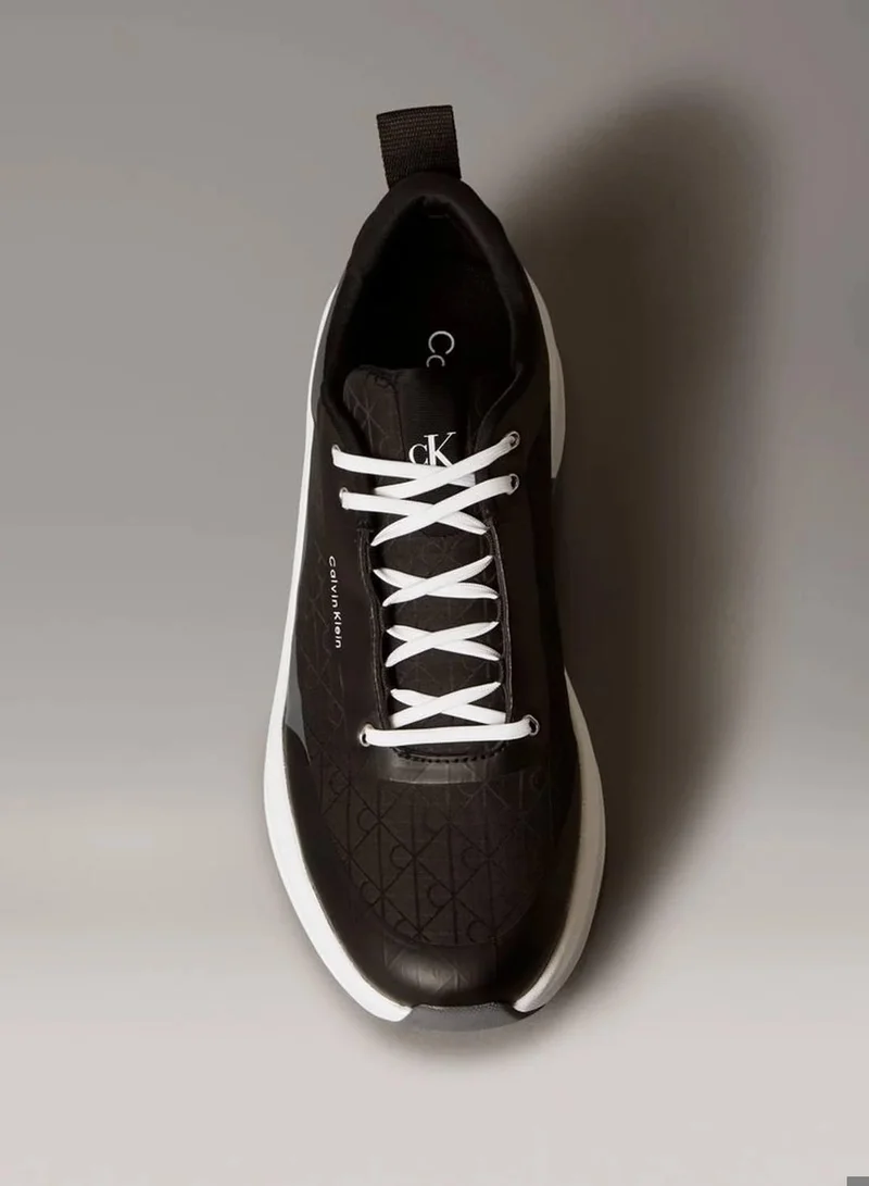 Calvin Klein Black/Coal Emblem Logo Chunky Runner Trainers for Men | Best Price UAE