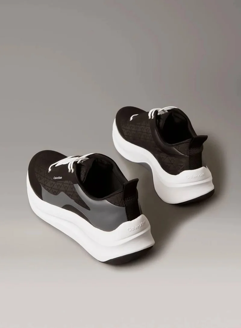 Calvin Klein Black/Coal Emblem Logo Chunky Runner Trainers for Men | Best Price UAE