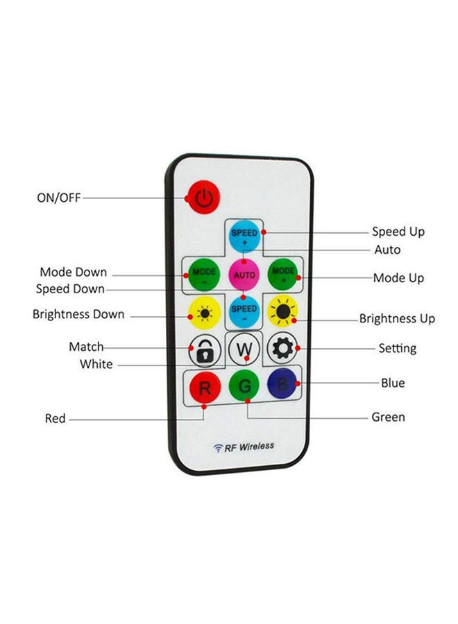 NIBEMINENT Mini RF Remote Controller With Lock For WS2811/WS2812B LED Strip Light White - Image 2