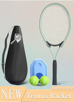DUNISO Tennis Rackets for Adults,27 Inch Super Lightweight Tennis Racquets for Student Training Tennis and Beginners,1 Player Tennis Racket with 1 balls,1 Water Injection Base  - Image 1