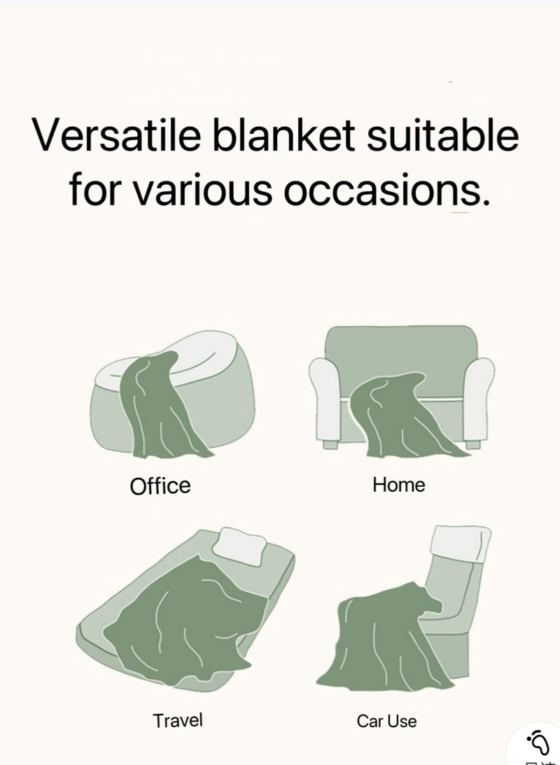 Duoduo home Tafu Plush reversable  Blanket ，Double-Layer Thickened Coral Fleece Blanket, Lamb Fleece Nap Blanket, Sofa Throw Blanket blue 200*230cm - Image 4