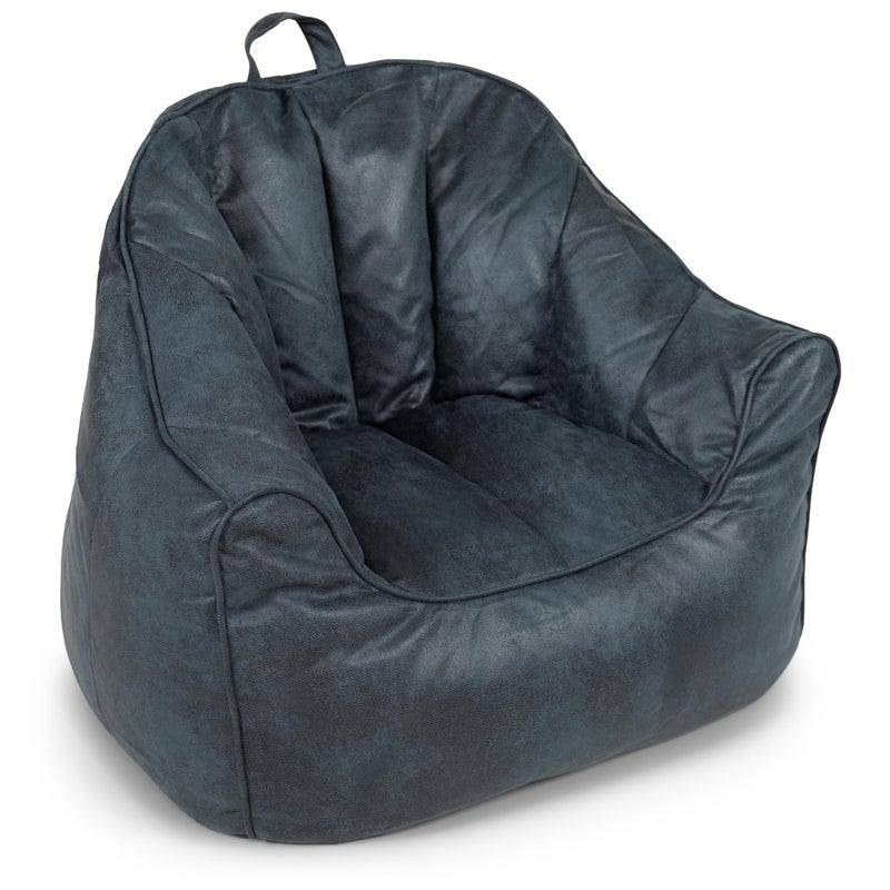 Big Joe Hug Bean Bag Chair, Basalt Blue, Vegan Suede, Kids and Teens, 3 feet - Image 1