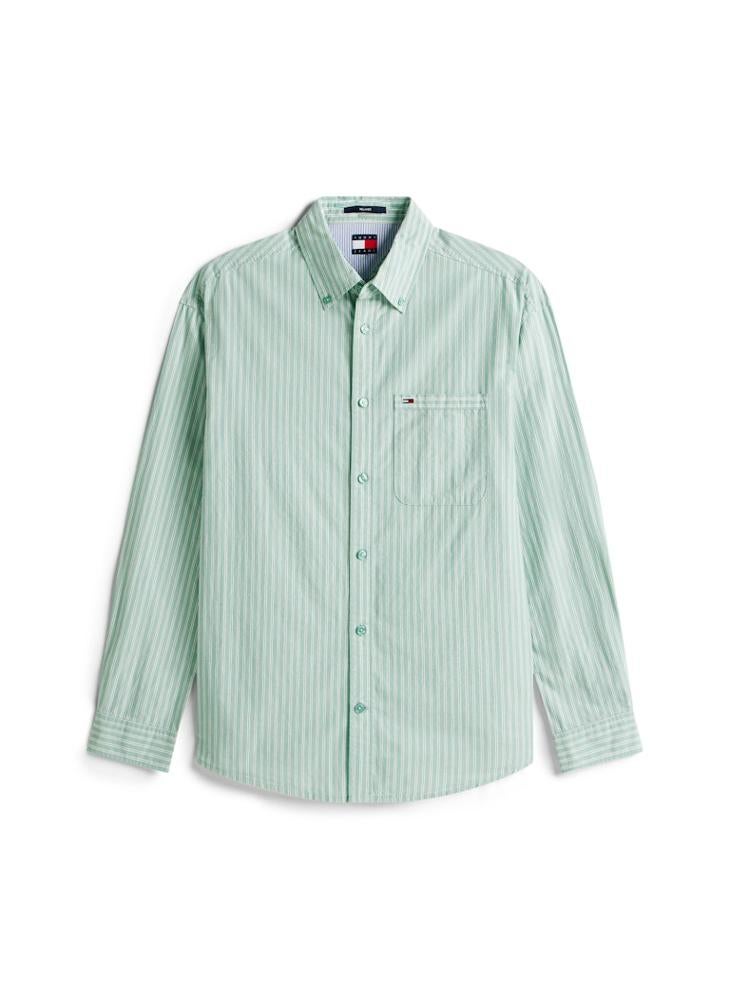 TOMMY JEANS Relaxed Fit Stripe Poplin Shirt - Image 5