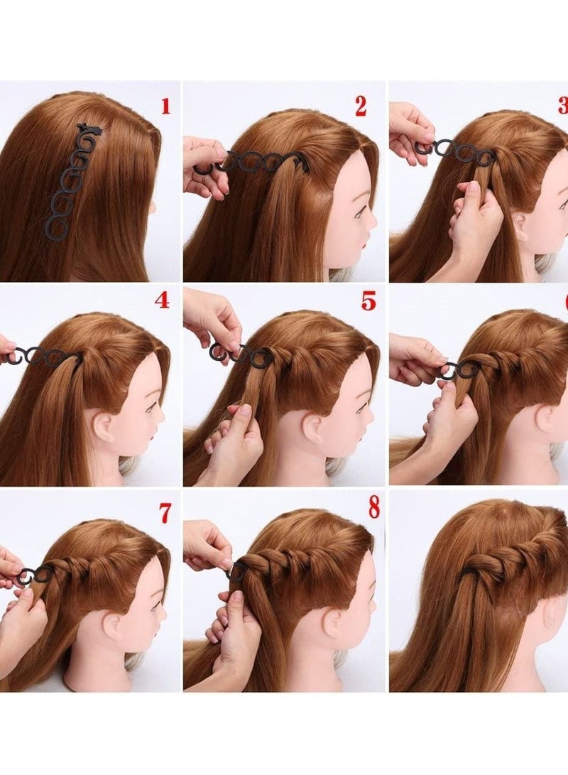 SYOSI 4 PCS Women Braid Plaiting Twist Braider Roller Hook Bun Maker Hair Styling Tool DIY Hair Accessories - Image 5