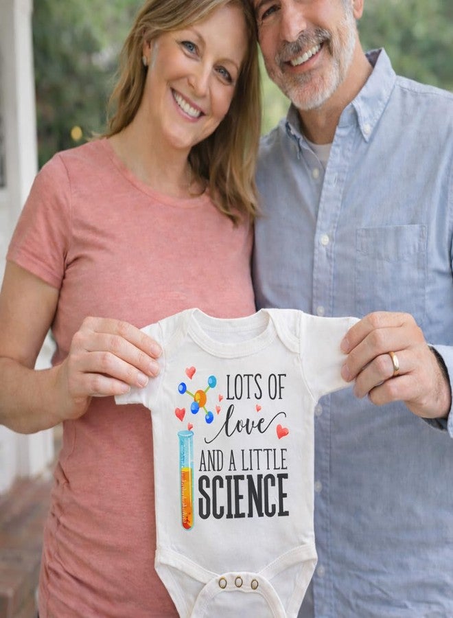 Witty and Bitty Lots of Love and A Little Science IVF In Vitro Test Tube Onesie/Bodysuit (0-3 months) White - Image 3