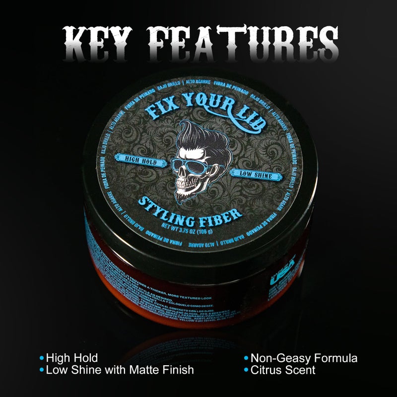 FIX YOUR LID Fix Your Lid-Hair Styling Fiber for Men's and Boys' Short, Choppy Hair Types with High Hold and Low Shine, Infused with Pleasant Citrus Scent, Paraben and Phthalate Free,3.5 oz - Image 2