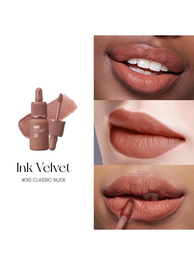 Peripera Ink The Velvet Lip Tint High Pigment Color Longwear Weightless Not Animal Tested Glutenfree Parabenfree (030 Classcic Nude) - Image 4