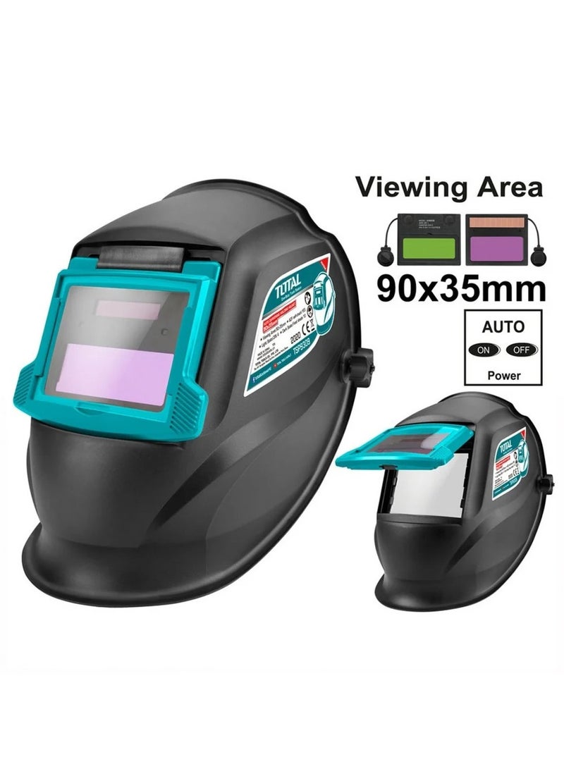 Automatic electronic welding helmet, 90 x 35 mm