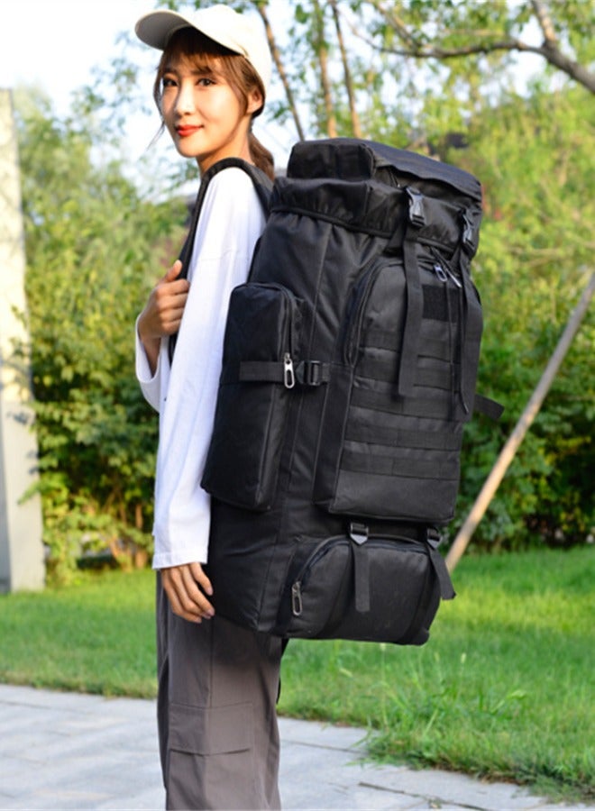 Outdoor Hiking Bag Large Capacity Backpack Black  - Image 4