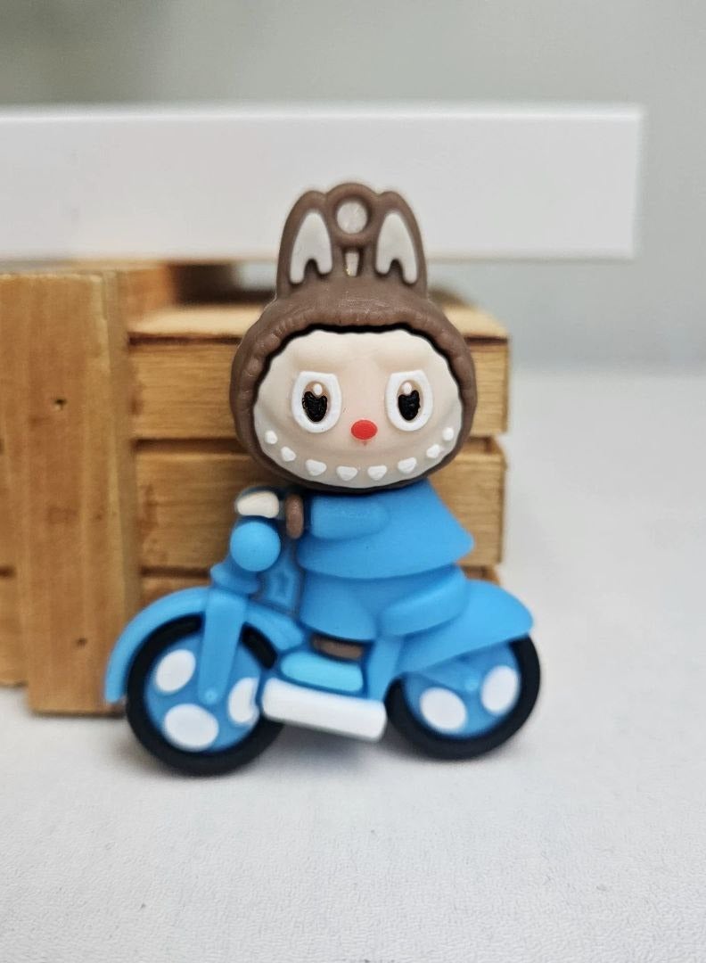 Labubu Cute Ride a bicycle Series Keychain Car Backpack Doll Gift Keychain