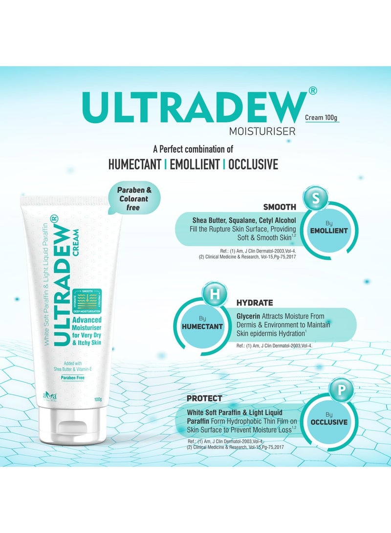 Vegetal Ultradew Moisturising Cream for Dry Skin 100gm. - Image 2