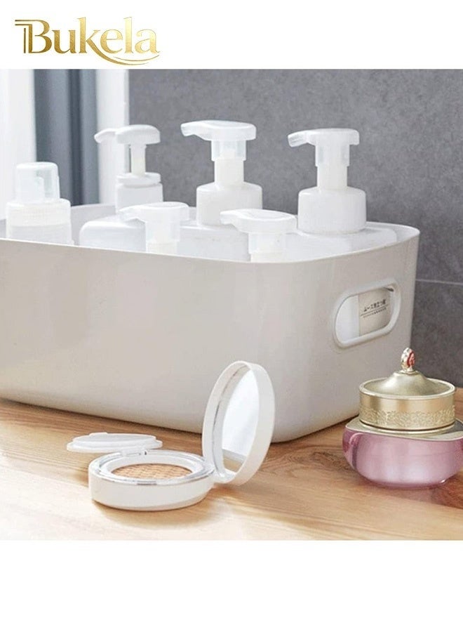 Bukela Storage Box Storage Bin Toy Baskets Food Storage Containers for Organizing Storage Basket Organizer with Handles for Kitchen Home Office Closet Nursery WHITE * 4 PCS/SET - Image 3