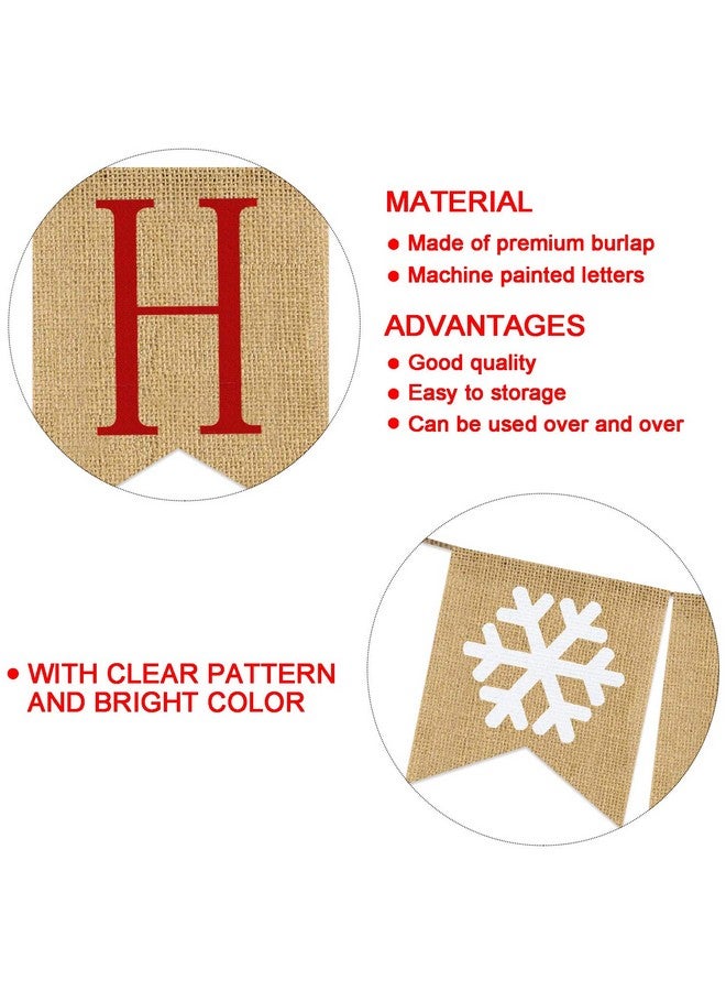 Partyprops Happy Holidays Banner Burlap | Christmas Banner Burlap | Christmas Decorations| Holiday Decorations| Perfect for Home Yard Indoor Outdoor Mantel Fireplace Hanging Decor - Image 4