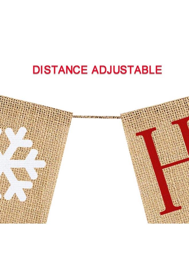 Partyprops Happy Holidays Banner Burlap | Christmas Banner Burlap | Christmas Decorations| Holiday Decorations| Perfect for Home Yard Indoor Outdoor Mantel Fireplace Hanging Decor - Image 5
