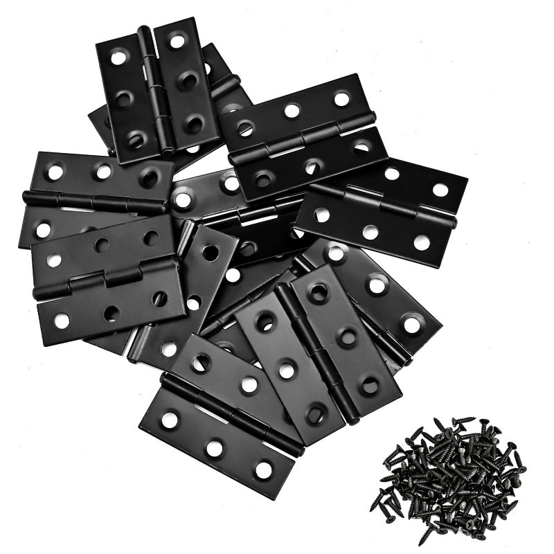 QANQIUPLE 2 Inch Stainless Steel Folding Hinges for Wood Door Wooden Box Small Crafts or Lightweight Projects assigned 108 Screws - Image 1