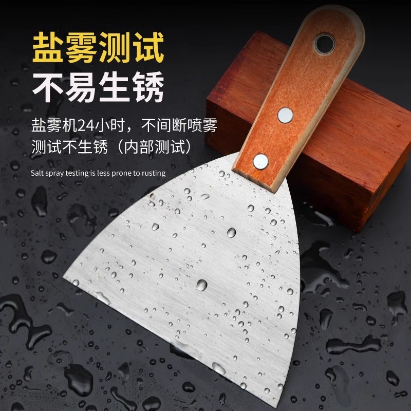 Thickened Stainless Steel Putty Knife with Wooden Handle, Scraper and Filling Tool - Image 3