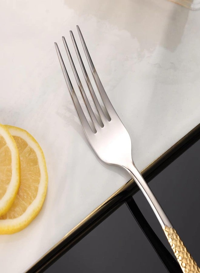 P Plus Fire Large Dinner Forks Set, Polished 18/10 Stainless Steel Flatware with Comfortable Grip & Rust-Free Finish, Great for Home, Buffet or Restaurant Use (Big Fork, Silver, Pack of 6) - Image 5