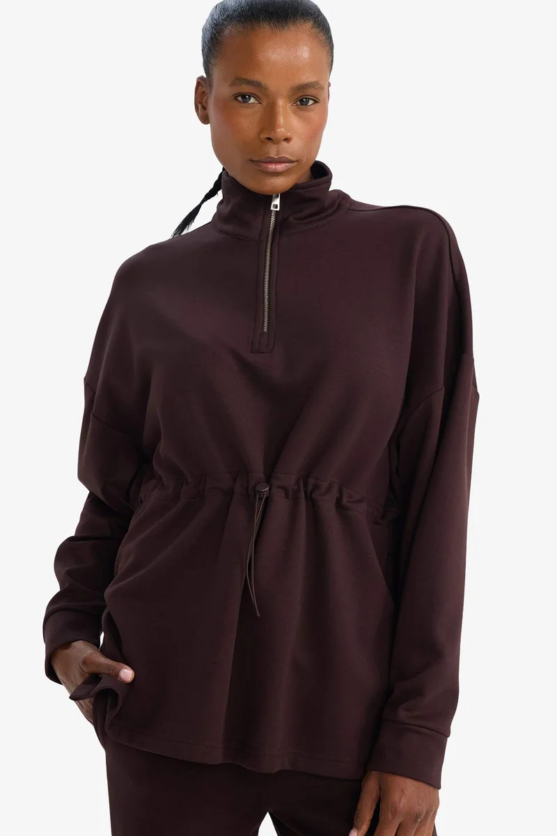 ديفاكتو DeFactoFit Long Fit Modal Sports Sweatshirt