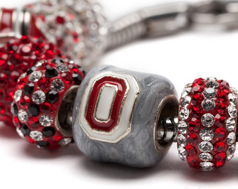 Stone Armory Charm for Buckeyes – Ohio State University Bead Features Gray with Block O – Stainless Steel Compatible with Pandora Bracelets – OSU Jewelry - Gift for Fans & Alumni - Image 4