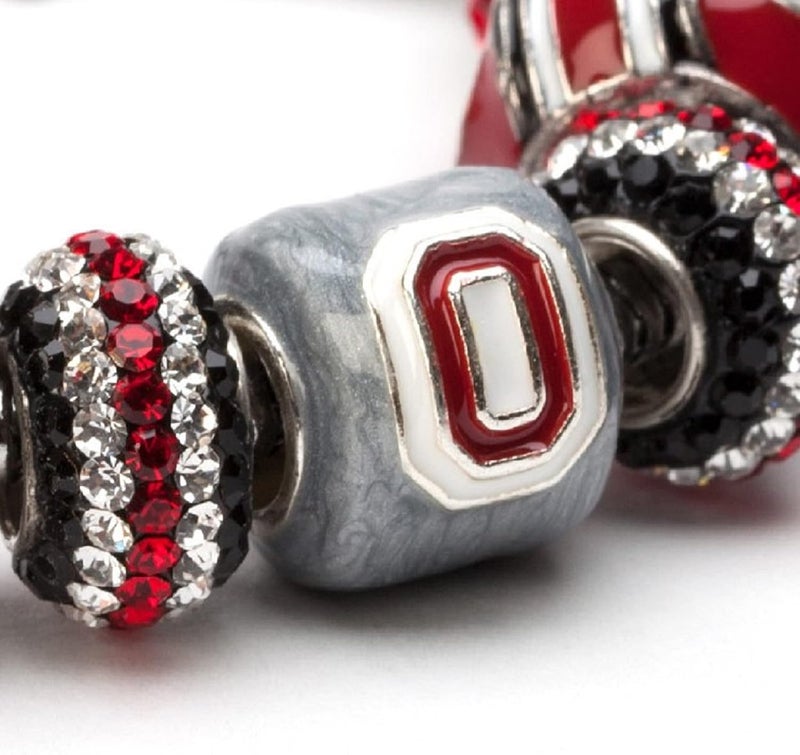 Stone Armory Charm for Buckeyes – Ohio State University Bead Features Gray with Block O – Stainless Steel Compatible with Pandora Bracelets – OSU Jewelry - Gift for Fans & Alumni - Image 3
