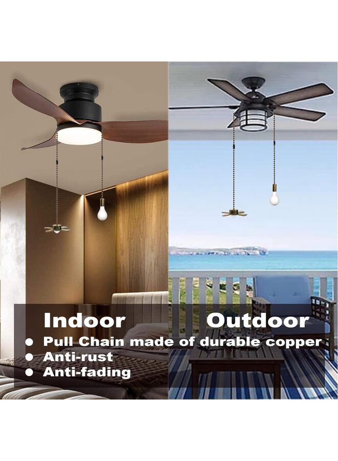 Ceiling Fan Pull Chain Extender, 12Extra Long with Decorative Frosted Glass Bulb and Fan Cord, Fit All Standard 3mm Diameter Ceiling Fans and Light Fixtures Factory Pull for Ceiling - Image 4