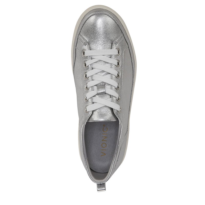 Vionic Women's Winny, Silver Leather, 5 Wide - Image 5