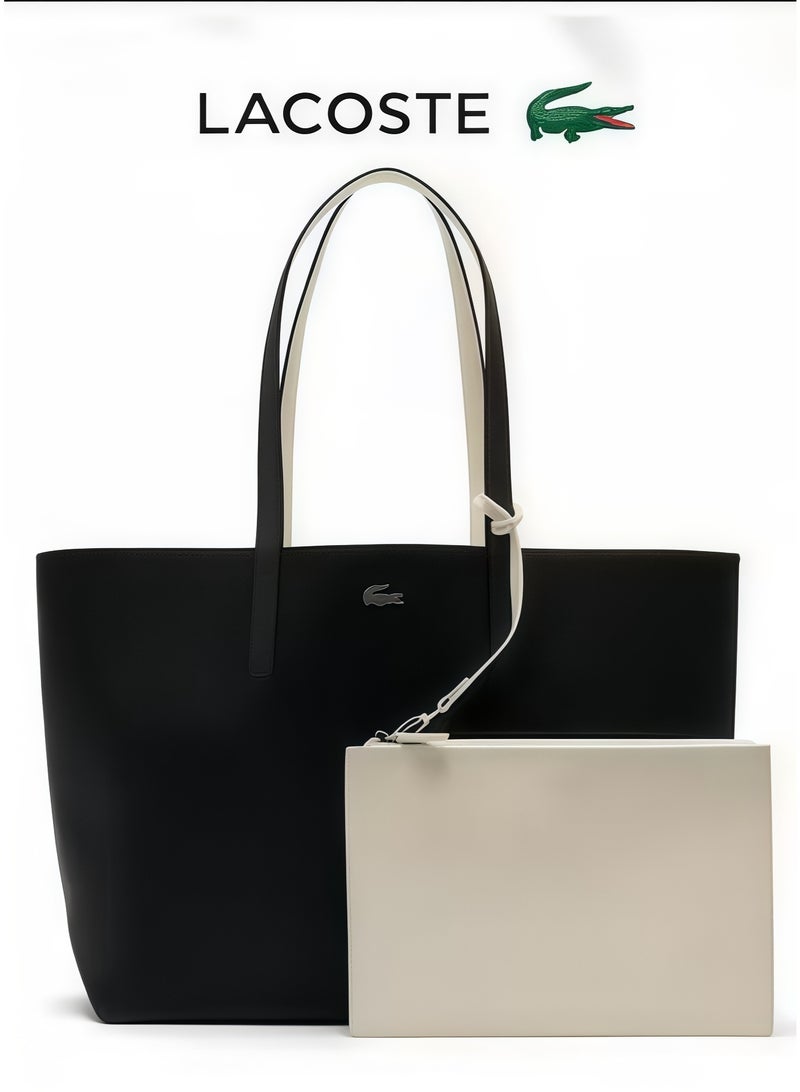 Lacoste Women's Double sided Two tone Large Capacity Handbag, Fashionable Multi functional, Camera Bag - Image 1