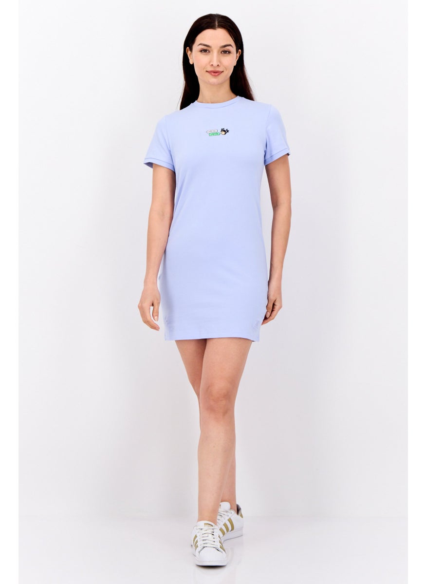 Adidas - Women Sportswear Fit Short Sleeve Outdoor Mini Dress, Lavender - Image 1