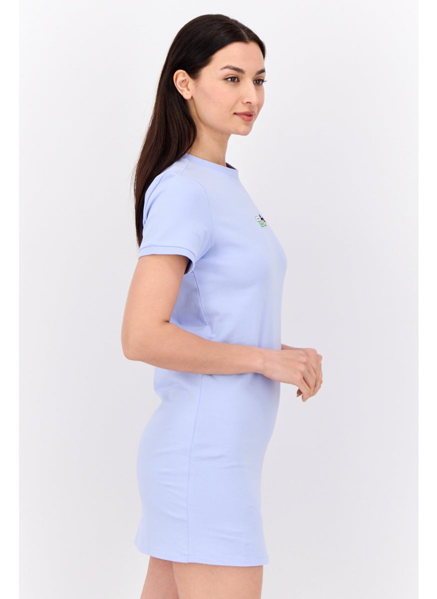 Adidas - Women Sportswear Fit Short Sleeve Outdoor Mini Dress, Lavender - Image 1